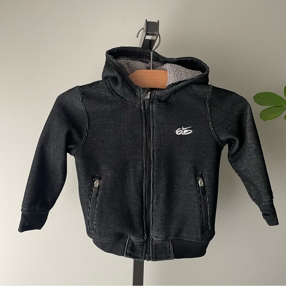 Vintage Nike 6.0 Kids Zip Up Fleece Lined Hoodie Jacket Boys Children’s Size 4 - Picture 5 of 8